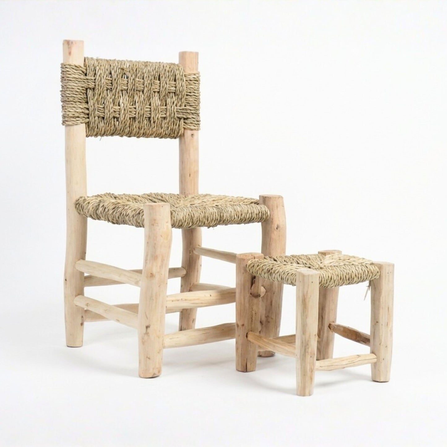 JEBHA - Chaise enfant en bois & osier