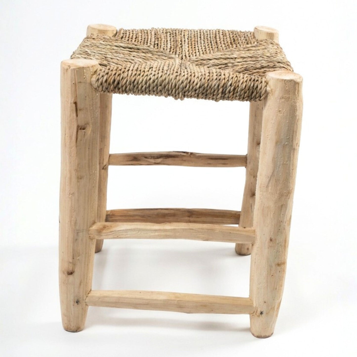 TARGHA - Tabouret carré en bois & osier