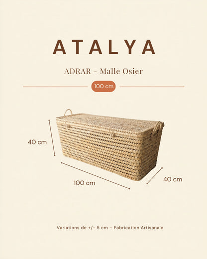 ADRAR - Malle en osier tressé