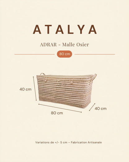 ADRAR - Malle en osier tressé