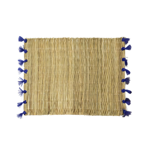 MENZEH - Set de table en alfa - Pompons colorés (lot de 2)