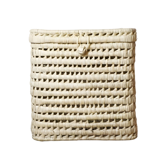 TAMGHART - Panier à linge en palme - Carré