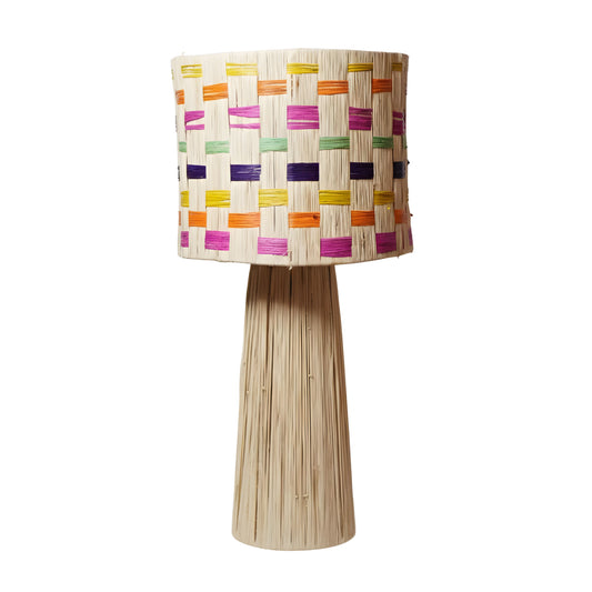 MOGADOR - Lampe à poser en raphia - Multicolore