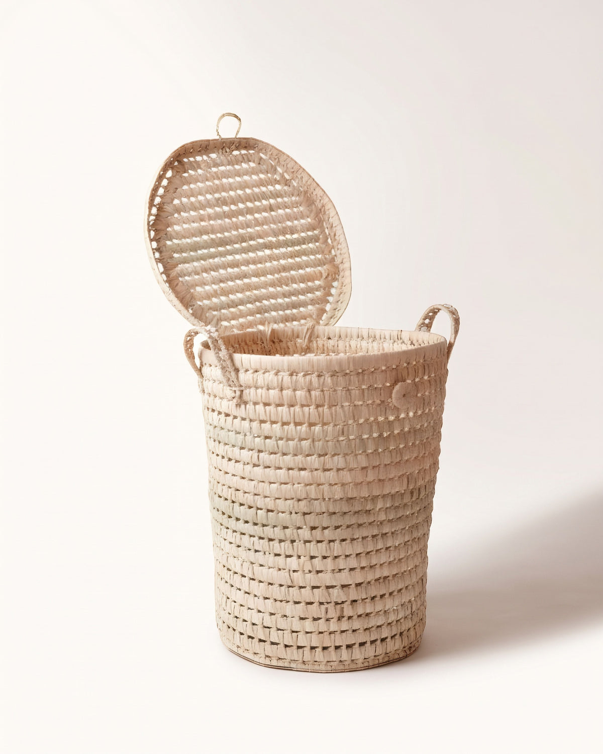 TILILA - Panier à linge en palme - Rond — vue produit 50 cm