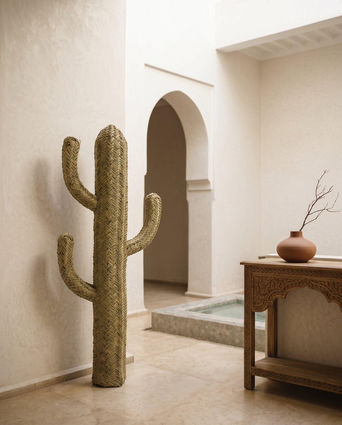 TIZGUIT - Cactus décoratif en alfa - Saguaro