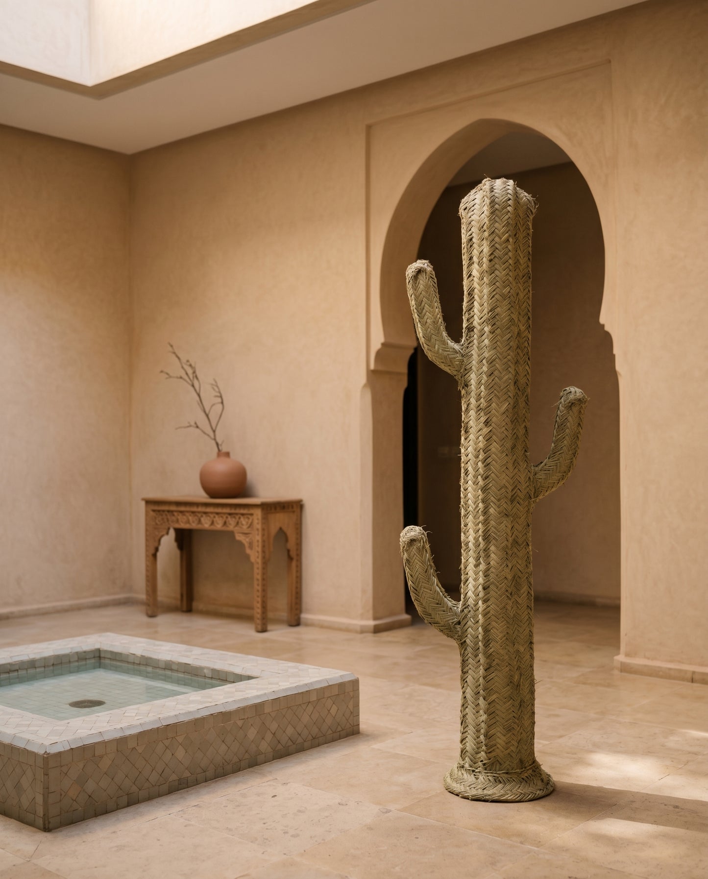 TIZGUIT - Cactus décoratif en alfa - Saguaro
