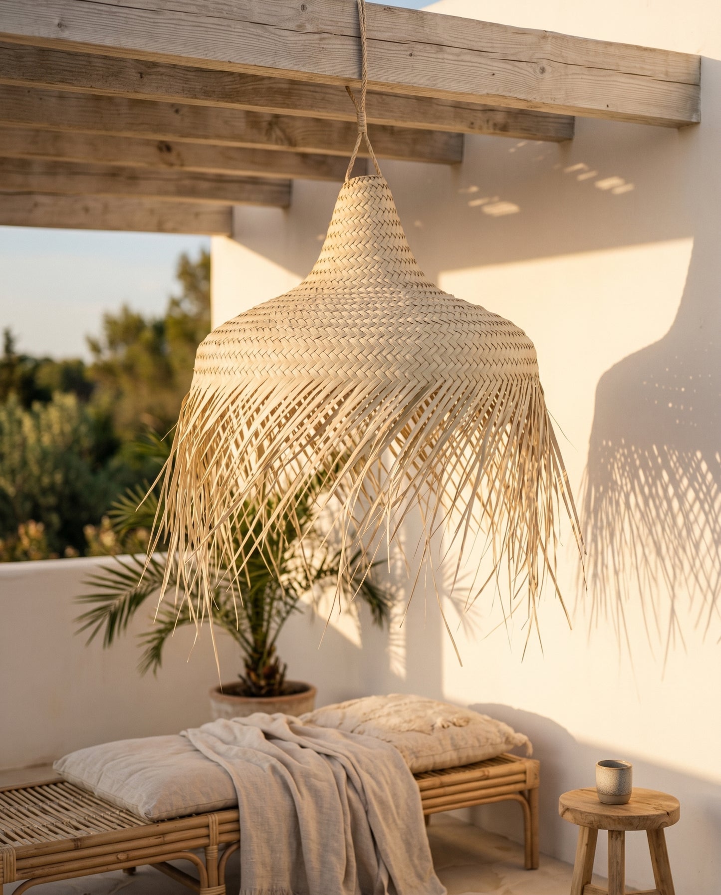 TOUDRA - Suspension en palme - Chapeau Mexicain